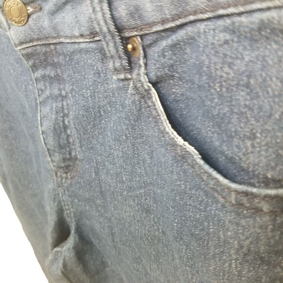 Basic Editions Womens Size 4 Blue  Solid Skinny Jeans - Picture 4 of 9